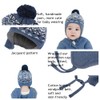 LLmoway Toddler Infant Beanie Knit Hat with Ear Flaps Pom