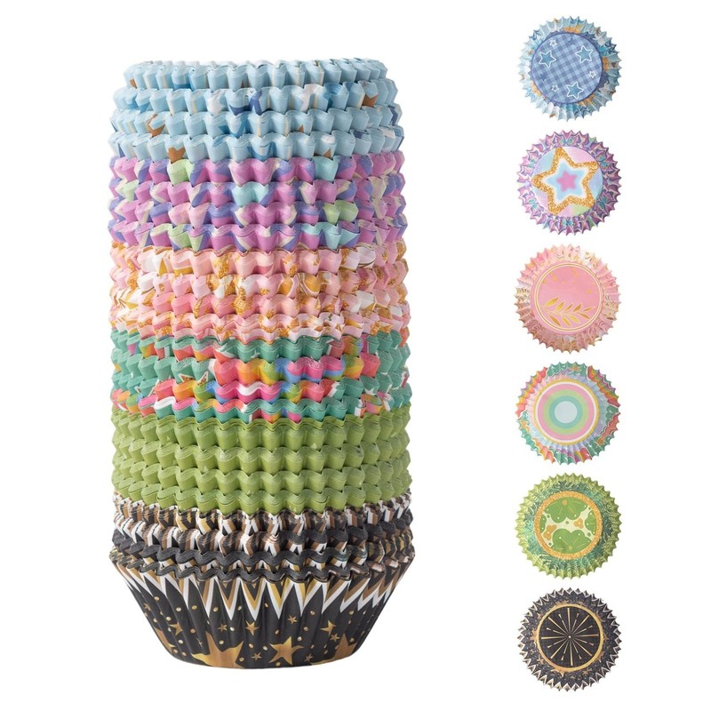 Staruby 600Pcs Standard Size Cupcake Cases, Disposable Cupcake Baking Liners