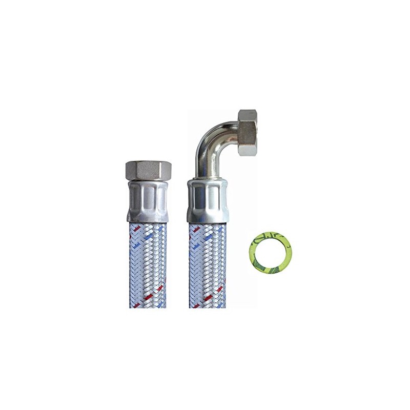 Reinforced hose 1 inch nut x 1 inch nut with