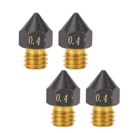 4 Pcs 3D Printer Nozzles Three Hole High Flow Fast Printing Extruders PTFE Coated Brass Print Head for Ender‑3 Ender‑3 Pro 3D Printer 0.4mm