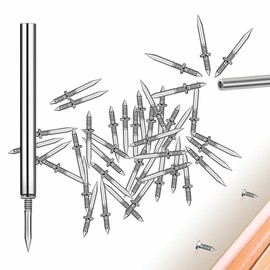 Double-Head Skirting Thread Seamless Nail,Invisible Screws & Nail，Skirting Line Without Marks Nail,Solid Wood Baseboard Double-Headed Nails Equipped with Nail Specific Sleeve Tool