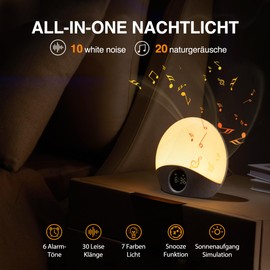 SWIFTVEIN Daylight Alarm Clock with Sunrise - Wake-up Light Alarm Clock with 30 Sounds - Sunlight Alarm Clock & Night Lamp Bedroom - Sunrise Alarm Clock