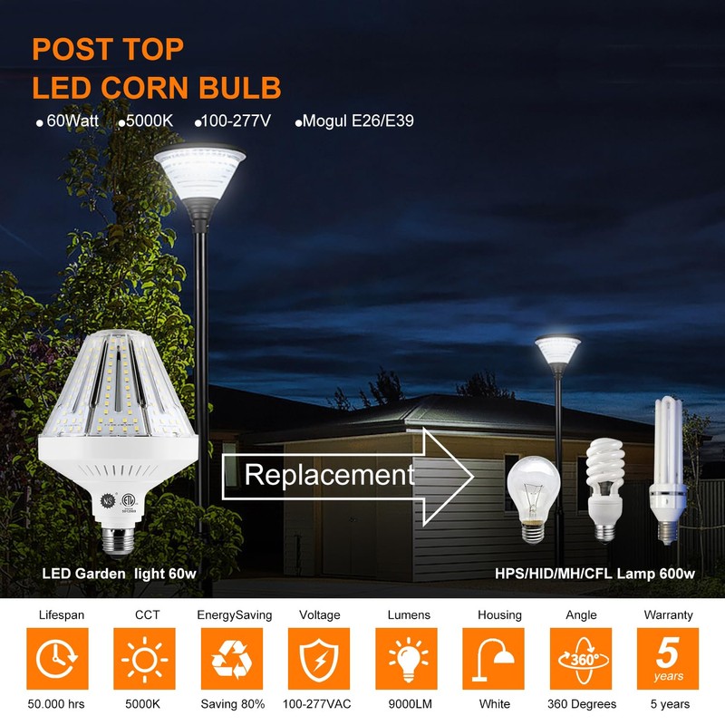 600W Equivalent Led Corn light bulbs,60W 9000 Lumens LED Corn