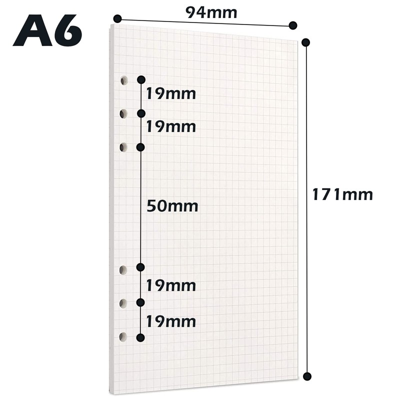 PALUDO 3 Packs A6 Refill Paper, 135 Sheets A6 Paper