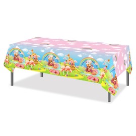2 Pcs Lollipop Party Tablecloth Candy Land Tablecloths Candyland Themed Party Decoration Supplies Disposable Plastic Tablecloth Candy Castle Table Covers for Two Sweet Birthday Decoration,54 x 87In