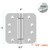 Hommyzone Adjustable Spring Door Hinge 4”X 4”, Stainless Steel Self-Closing