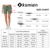 Ksmien Bermudas de algodón de punto para mujer con bolsillos