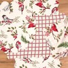 C&F Home 13" x 19" Christmas Sprig Cardinal & Chickadee