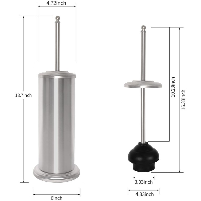 DOWRY Anti-Hand Off Toilet Plunger with Holder for Bathroom,Powerful Efficient