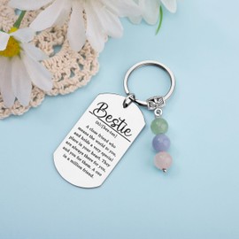 JoycuFF Bestie Best Friend Birthday Gifts For Women, Friendship Gift For Women, Crystal Keychain For Friends