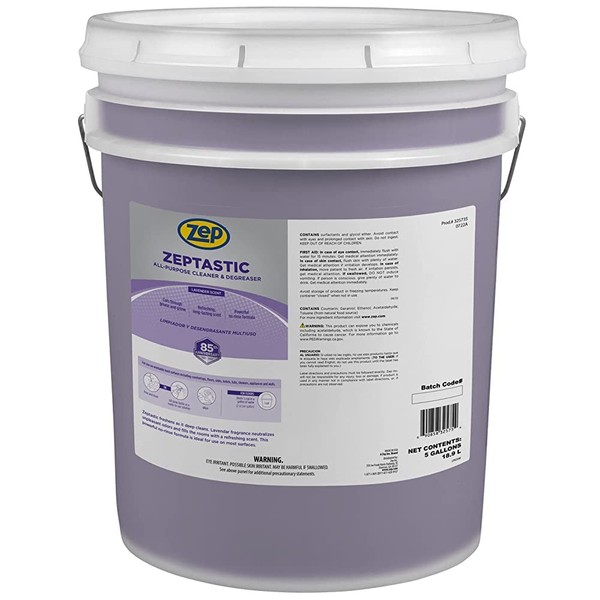 Zeptastic All-Purpose Cleaner and Degreaser - 3257 - Refreshing Lavender Fragrance Neutralizes Unpleasant Odors for 24 Hours (1, 5 Gallon)