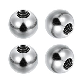 PATIKIL M8x17mm Ball Nuts Knob, 4pcs 304 Stainless Steel Round Solid Blind Hole Decorative Screw Cap Cover Machinery Handle Hardware
