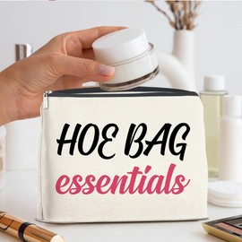 Nurawo Hoe Bag Makeup Bag Cosmetic Bags for Women, Funny Gifts for Women Makeup Pouch With Zipper, Gag Gift
