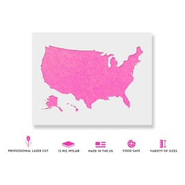 United States Map Stencil Template for Walls and Crafts - Reusable Stencils for Painting in Small & Large Sizes