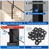 Muzata 20 Pack 1/8" 30 Degree Angle Wheel Black Cable