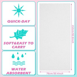 Tatuo Sublimation Blank Beach Towel Sublimation Microfiber Towel Large Beach Bath Towel for DIY Man Woman Home Bathroom (30 x 60 Inch)