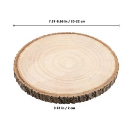 MUKLEI 6 Pack 8-9 Inch Wood Slices, Unfinished Natural Wood Slices with Tree Bark, Round Wood Slices for Wedding,Table Centerpieces,Décor,Crafts, Parties, DIY Projects