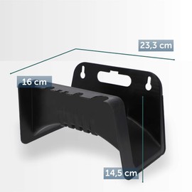KADAX Plastic Garden Hose Hook, Hose Holder, Wall Hose Holder, Wall Bracket for Hose, Sprayers, Garden Fittings (Black)