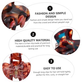 minkissy 3pcs Hair Jaw Clip Retro Hairpin Set Plastic Hair Clips Ponytail Holder