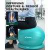 Trideer Exercise Yoga Ball Chair with Base for Home Office