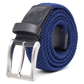 TOUGERJOY Mens Stretch Belt, Woven Elastic Braided Web Belt Casual for Golf Hunting Pants Jeans