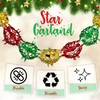 Christmas Foil Hanging Decorations, 2M Foil Star Garland for Walls