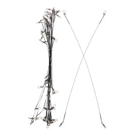 SUPVOX 30pcs Fishing Steel Wire Leaders Double Locking Snaps Biteresistant Design for Freshwater Fishing Tackle Connectors for Rigging Accessories