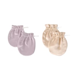 [HONGYU BUY HOLDING] Baby Anti-Scratch Silk Gloves, 100% Mulberry Silk 19mm, Face Scratch Resistant All Inclusive Hand Mittens, Thin Anti-Eating Hand Cute Gloves for Newborn, Buy at least 3 Pairs,
