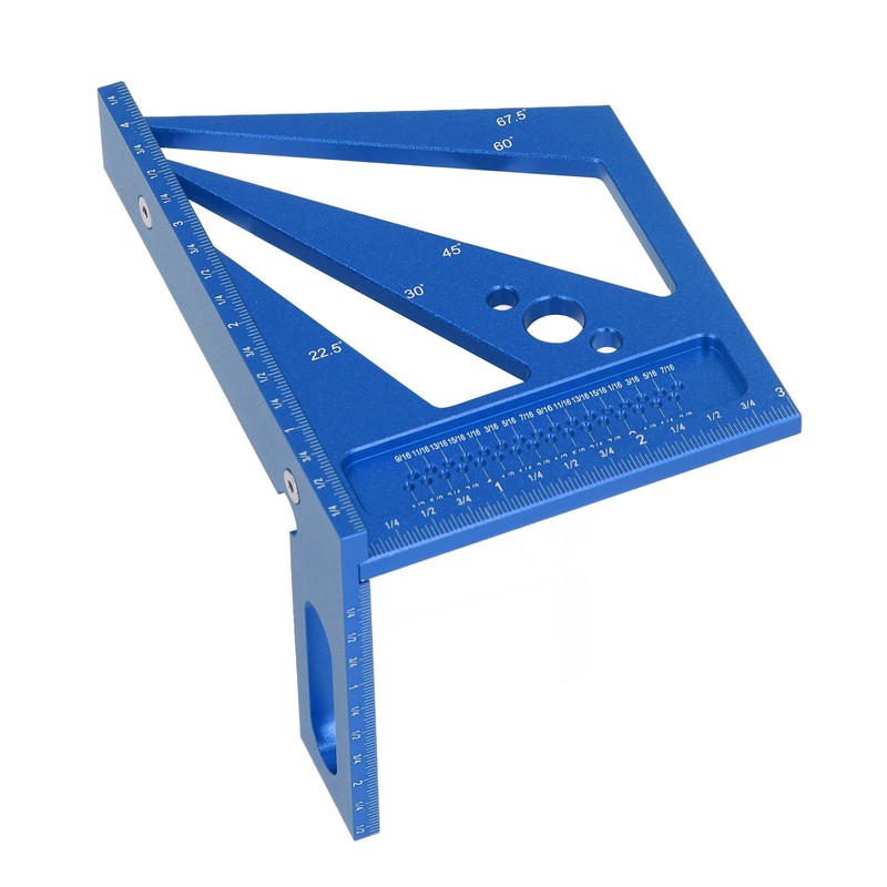 Woodworking Ruler Multifunctional Angle Measuring Ruler Aluminum Alloy Square Tool