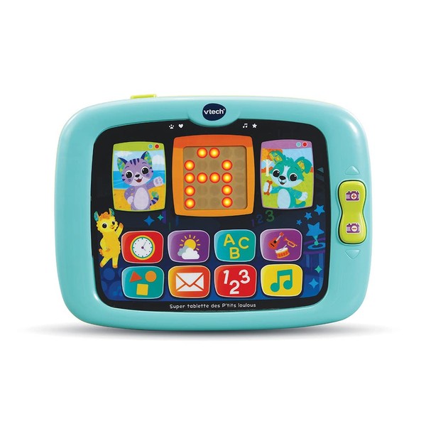 VTech - Super Tablette Des P'tits Loulous, première Tablette Enfant, jouet bébé - 1/3 ans - Version FR