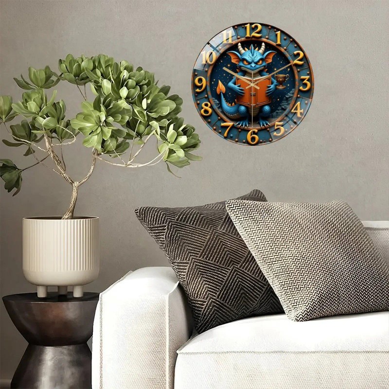 30x30cm Glass Wall Clock with a Custom DNA Helix Double