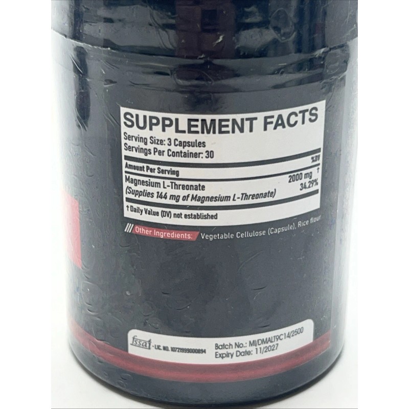 Dedica Lot Of 2 Dedica Magnesium L-Threonate 2,000mg, 90 Count