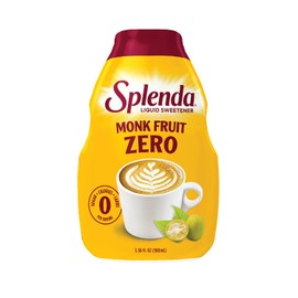 SPLENDA Monk Fruit Liquid Zero Calorie Sweetener Drops, 3.38 Fl Oz Bottle (Pack of 1)