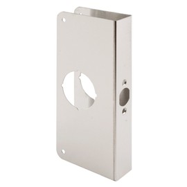 Defender Security U 9585 Door Reinforcer Non-Recessed 1-3/8-Inch Thick by 2-3/8-Inch Backset 2-1/8-Inch Bore, Stainless Steel