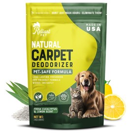 Reliant Pet Carpet Deodorizer Powder 24oz - Made in USA - Long-Lasting Carpet Odor Eliminator for Pet & Kid Friendly Upholstery Deodorizer
