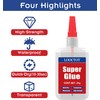 (2-in-1) Super Glue with Brush Applicator & Nozzle, Mess Free