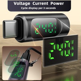 xiwai Smart LED-Display USB5.0 80 Gbit/s USB-C-Stecker auf Buchse, Verlängerungsadapter-Schalter mit 240 W, 8K, 5K, kompatibel mit USB4.0, Thunderbolt3/4/5