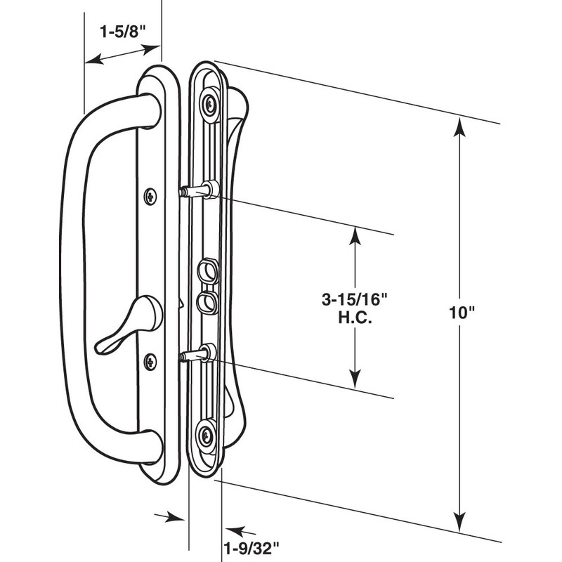 Prime-Line Products C 1288 Sliding Door Handle Set with 10-Inch