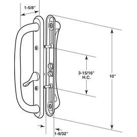 Prime-Line Products C 1288 Sliding Door Handle Set with 10-Inch Pull, White