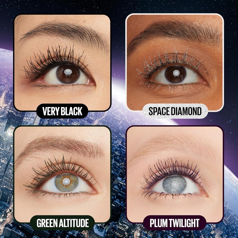 Maybelline Sky High Cosmic Black Máscara de Pestañas, Dura 24H,