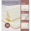 Graph Paper Notebook Journal, 360 Numbered Pages Grid Notebooks, Thick