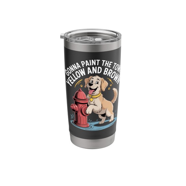 Funny Dog Fire Hydrant Potty Humor Cute Toilet Joke Stainless