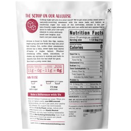 Allulose Sweetener (11.3oz) Keto Sugar Substitute, 0g Net Carbs, Zero Calorie Sweetener, Tastes and Behaves Like Sugar, Premium Quality, Keto Food Perfect for Keto Baking, Tested and Verified Gluten Free, Non-GMO Sourced, No Erythritol