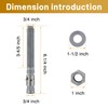 Horiznext 3/4 x 6-1/4 inch Wedge Concrete Anchors kit Galvanized