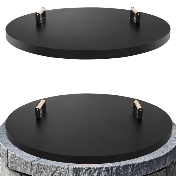 Permade Fire Pit Lid Cover Round - 34" Rust Resistant