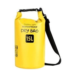 15L Dry Bag Waterproof, Perfect for Kayaking, Beach, Rafting, Hiking, Camping. This Beach Bag Serves as a Swim Bag and Wet Bag, Protecting Your Essentials with Reliable Dry Bag Waterproof Technology