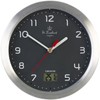 St. Leonhard Bathroom Clock: Bathroom Wall Clock with LCD Thermometer,