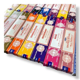 Satya Any Assorted Mix Incense Sticks Set 12 Pack for Meditation, Yoga, Relaxation, Healing and Positivity