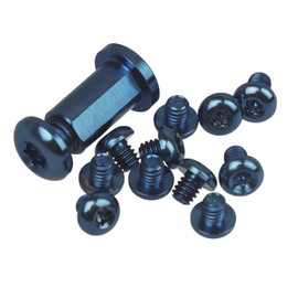 13Pcs Custom Titanium Alloy Torx Screw and Pivot Set for Benchmade 535 BUGOUT, Includes Handle and Pocket Clip Screws (Blue)