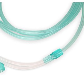 Global Stay Soft Adult Nasal Cannula with 7ft Soft Green, Universal Connector, Kink Resistant, Lightweight Tubing - 3 Pack